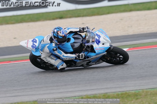 2010-06-26 Misano 1204 Rio - Supersport - Free Practice - Roberto Tamburini - Yamaha YZF R6